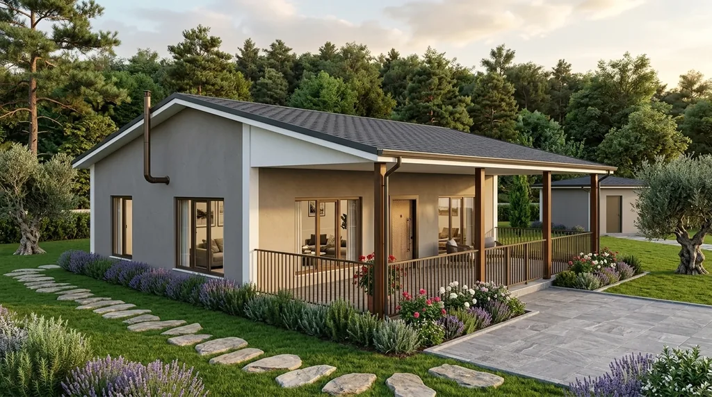 Verandalı KOPP prefabrik konut