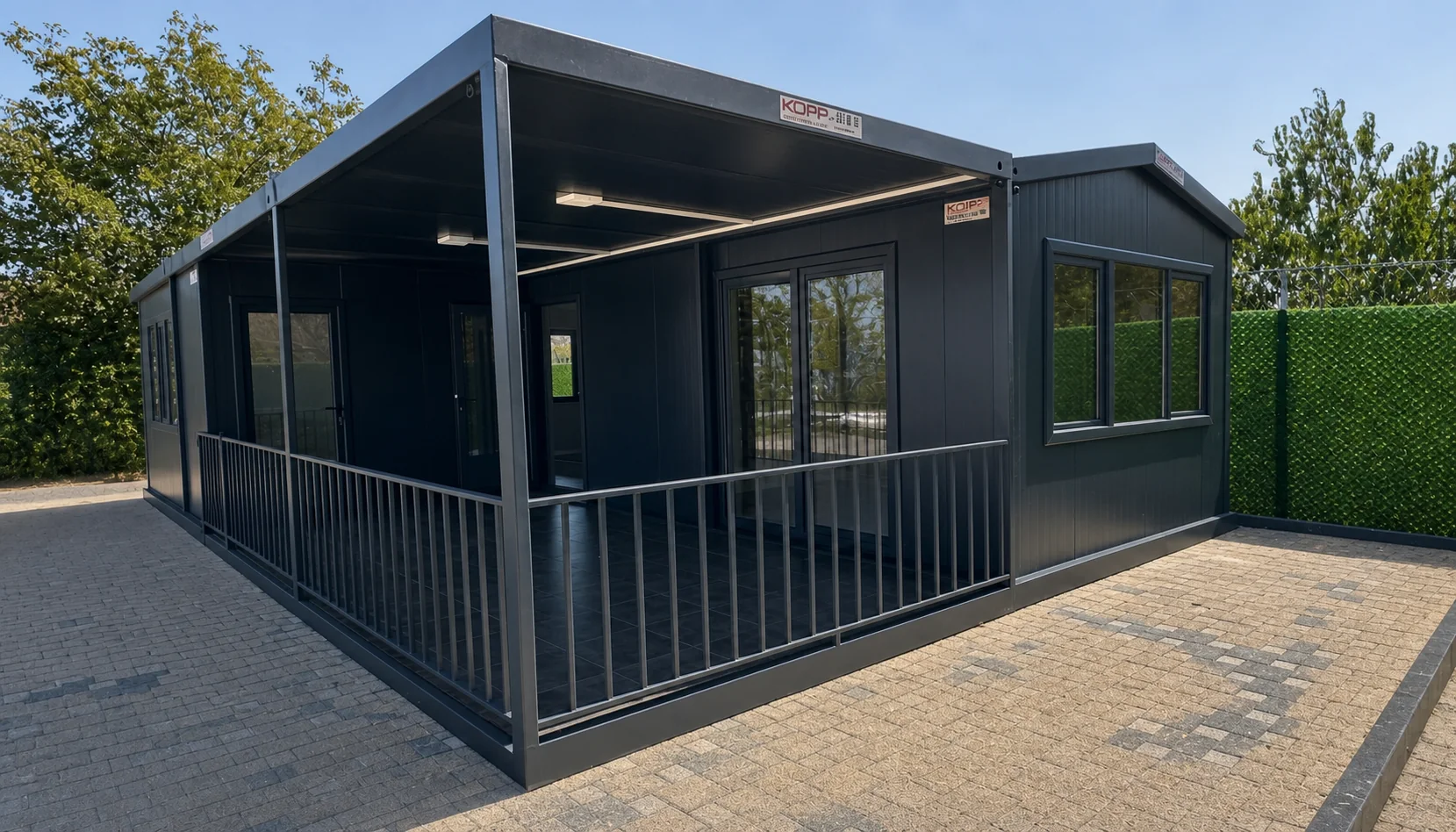 Modern modüler ofis ve showroom görünümü 1