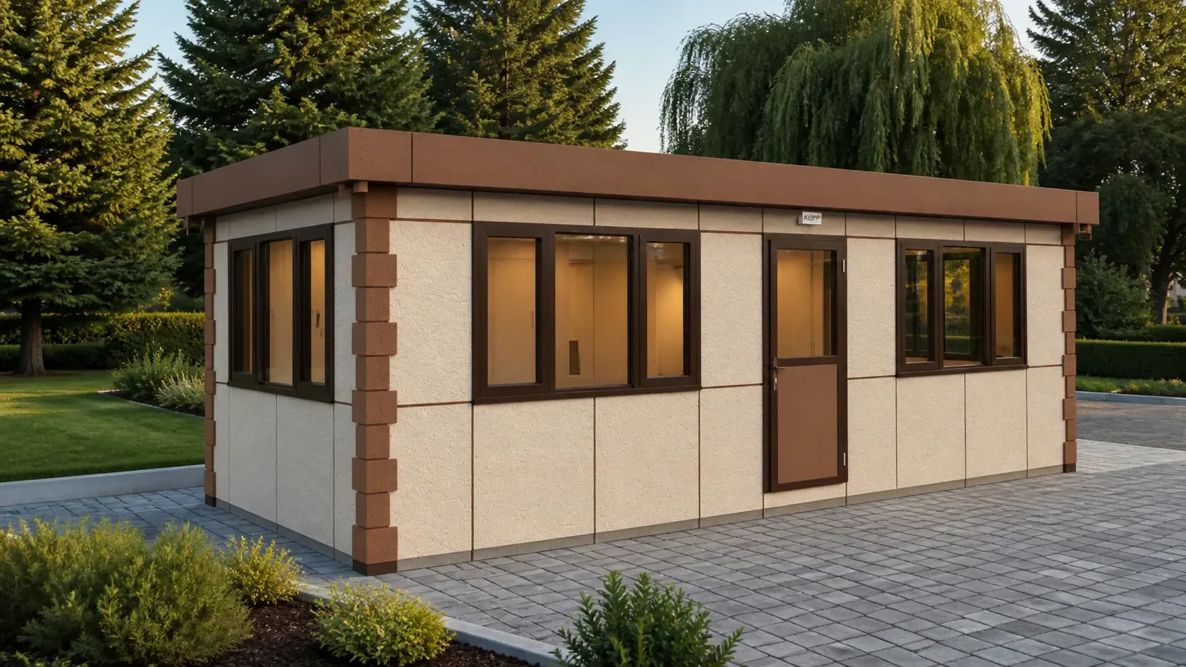 3 × 8 m 2 Odalı Betopan Kaplamalı Konteyner