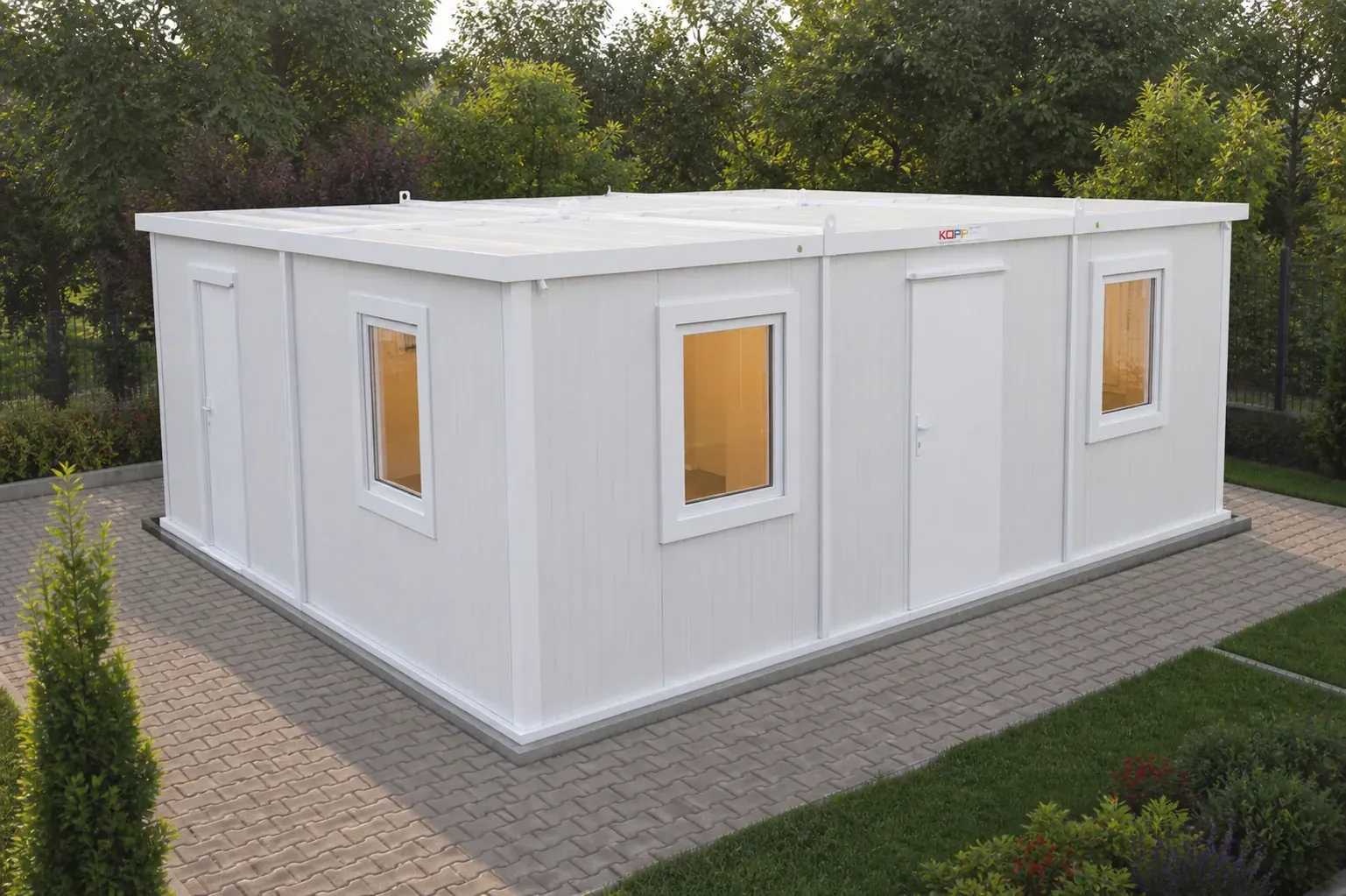 3 Odalı Mutfak ve Banyolu Çift Girişli Konteyner Ev 42m2