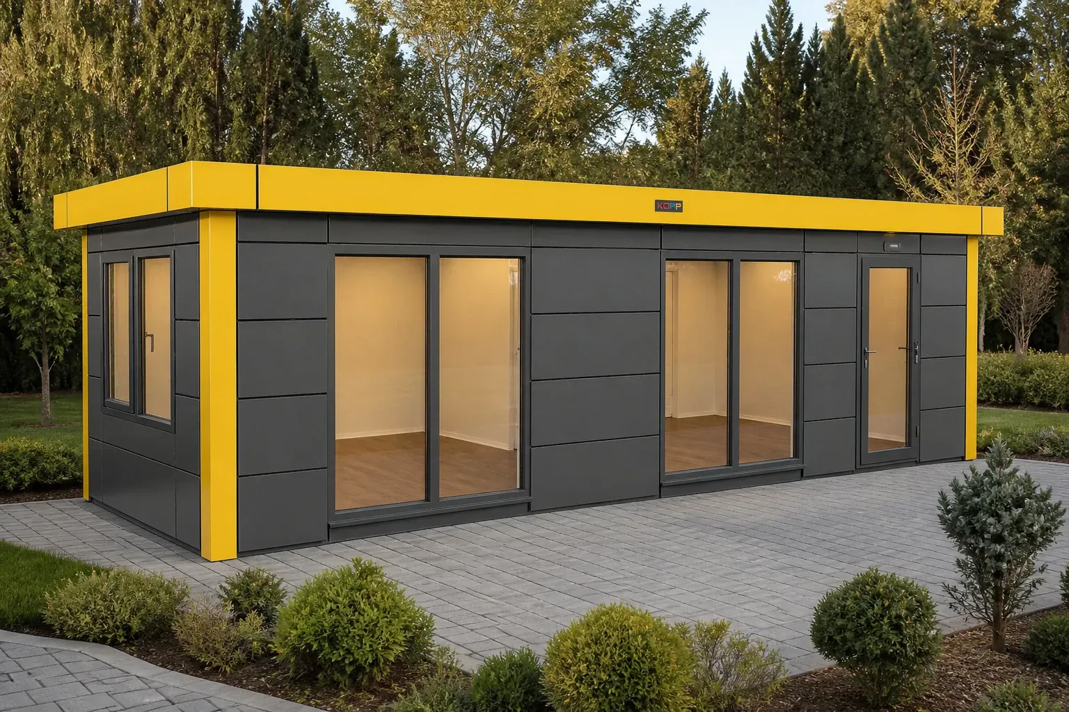 3 × 9 m 2 Odalı WC’li Kompozit Kaplamalı Konteyner