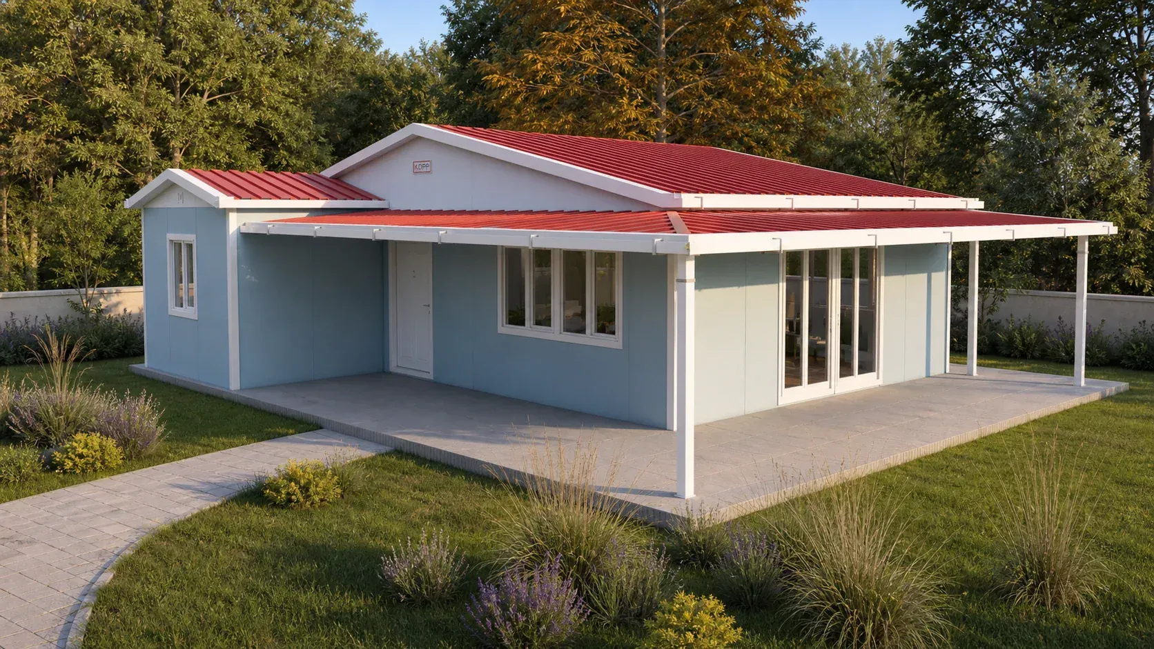 114 m² 2+1 Tek Katlı Prefabrik Ev görseli 3