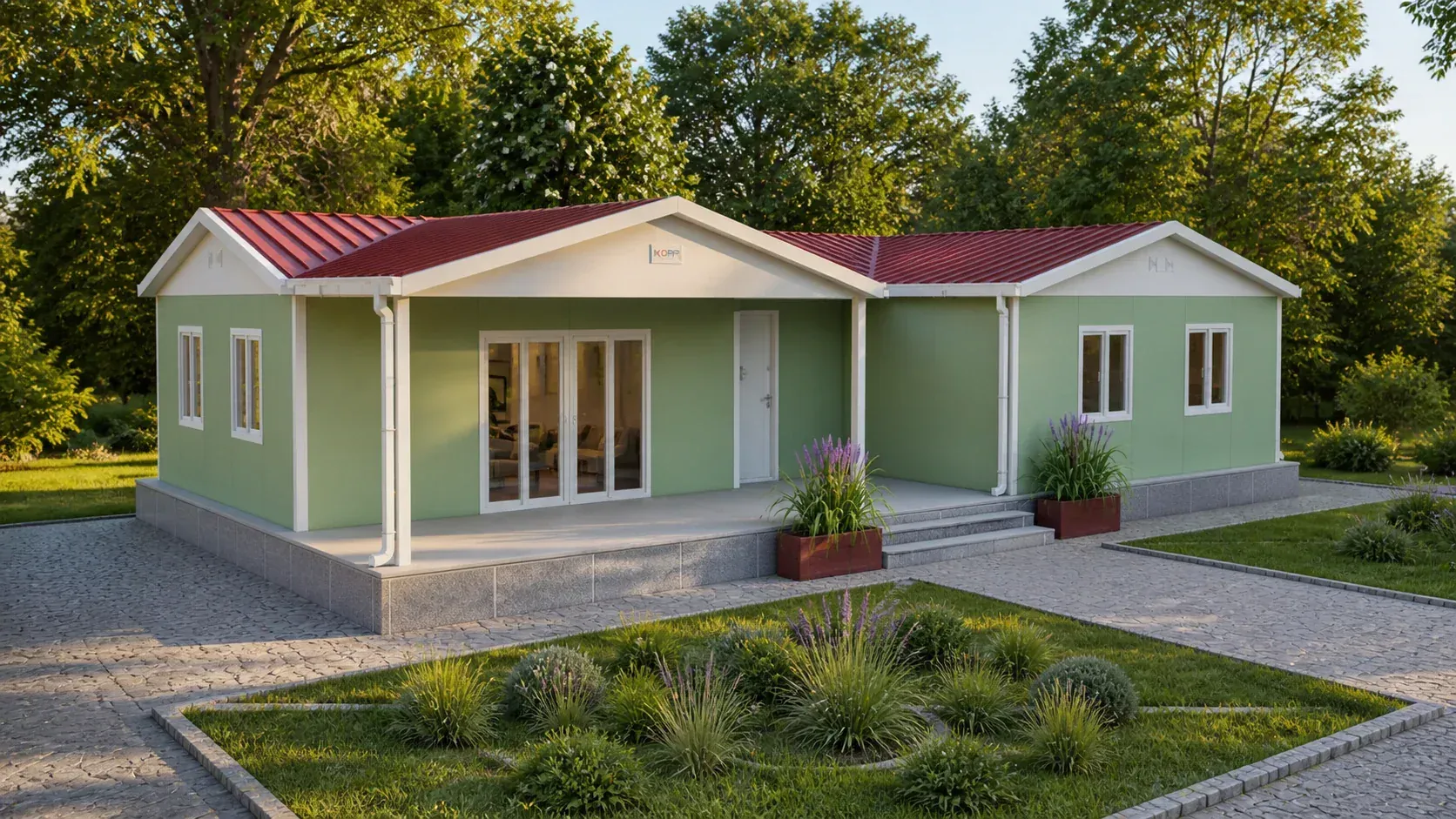 130 m² 3+1 Ayrı WC’li Tek Katlı Prefabrik Ev görseli 3
