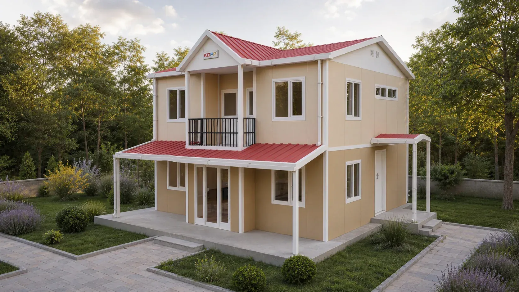 136 m² 3+1 Ebeveyn Banyolu İki Katlı Prefabrik Ev görseli 4