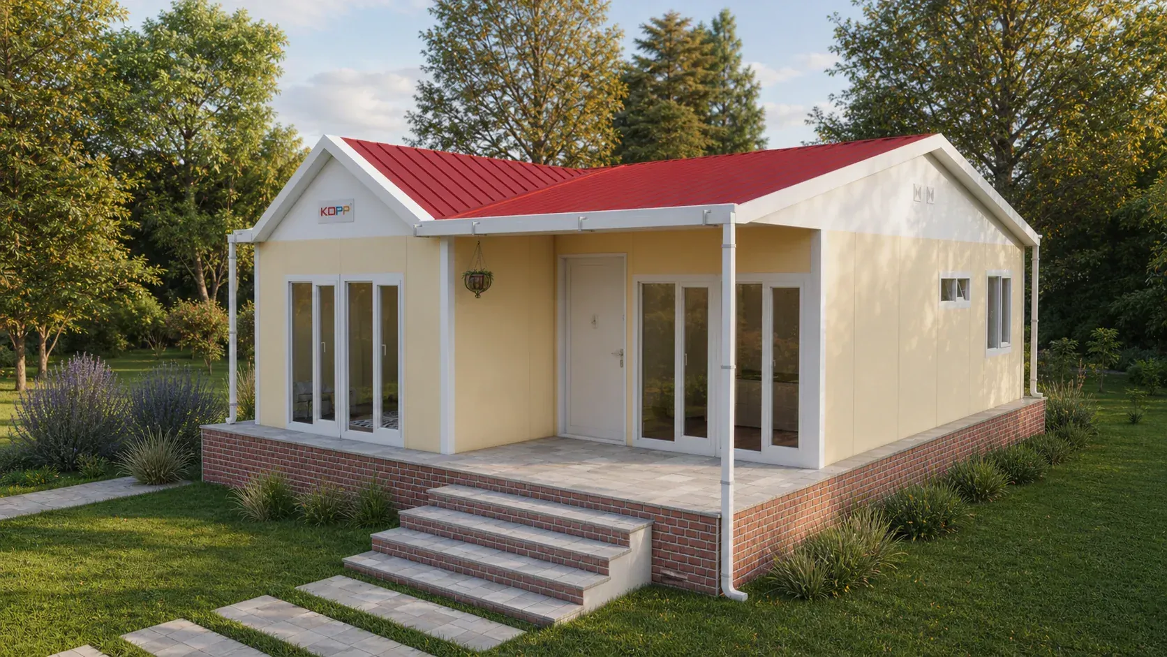 69 m² 2+1 Tek Katlı Prefabrik Ev görseli 3