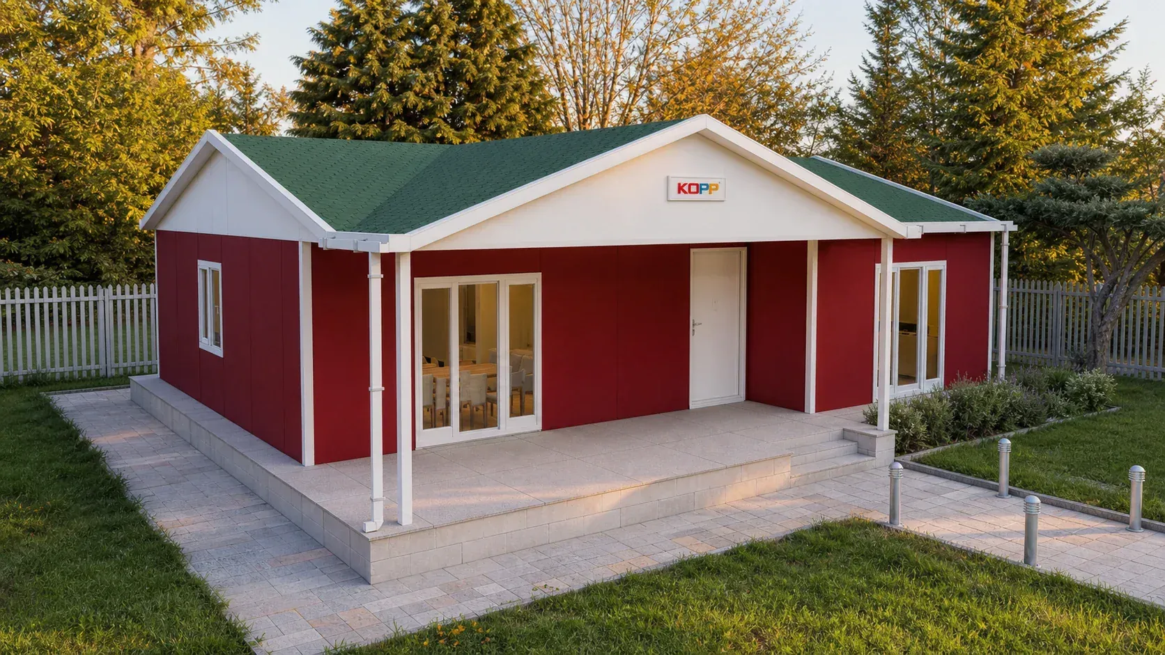 3 Odalı Mutfak ve Banyolu Prefabrik Ofis görseli 3