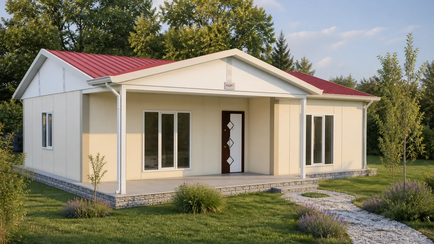 84 m² 2+1 Ayrı Mutfaklı Tek Katlı Prefabrik Ev görseli 4