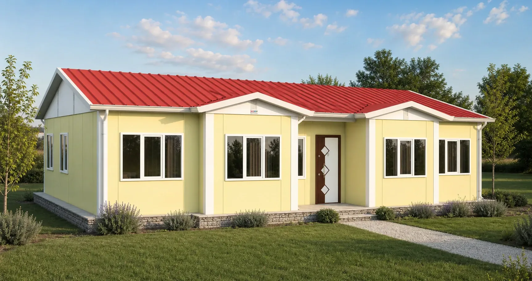 110 m² 3+1 Ayrı Mutfaklı Tek Katlı Prefabrik Ev görseli 4