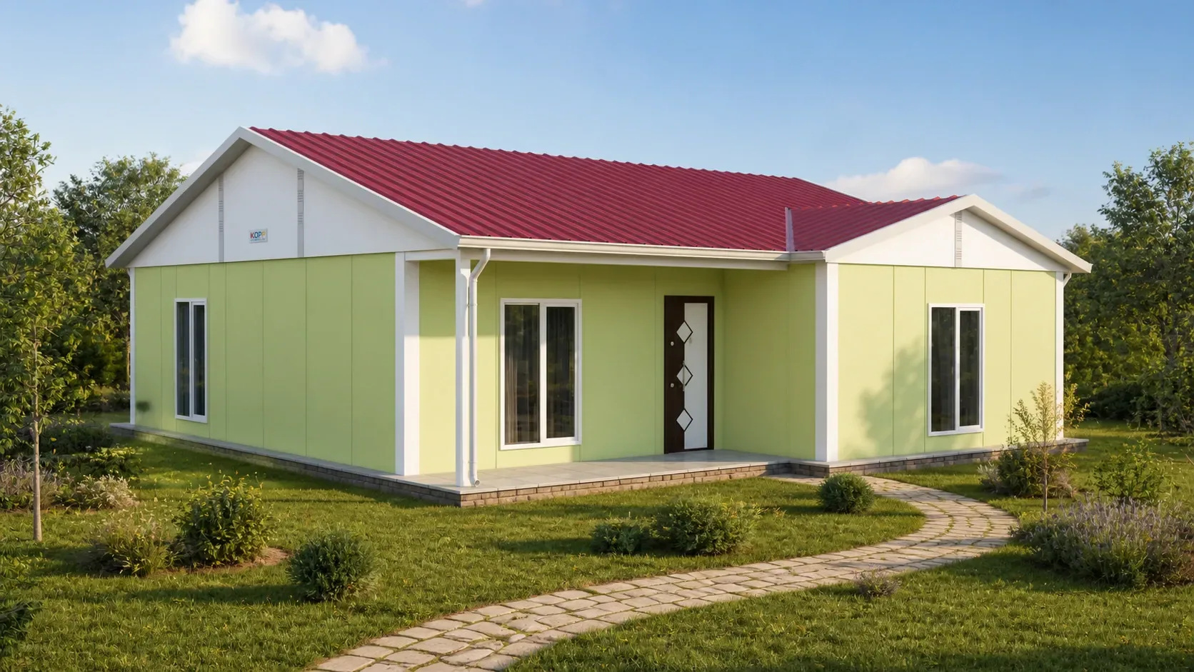 113 m² 3+1 İki WC’li Tek Katlı Prefabrik Ev görseli 4