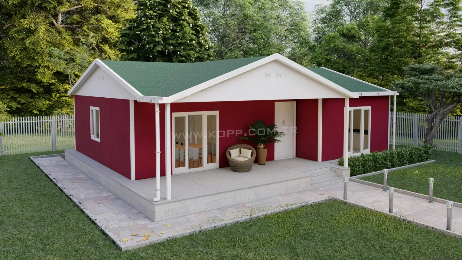 103 m² 2+1 Tek Katlı Prefabrik Ev