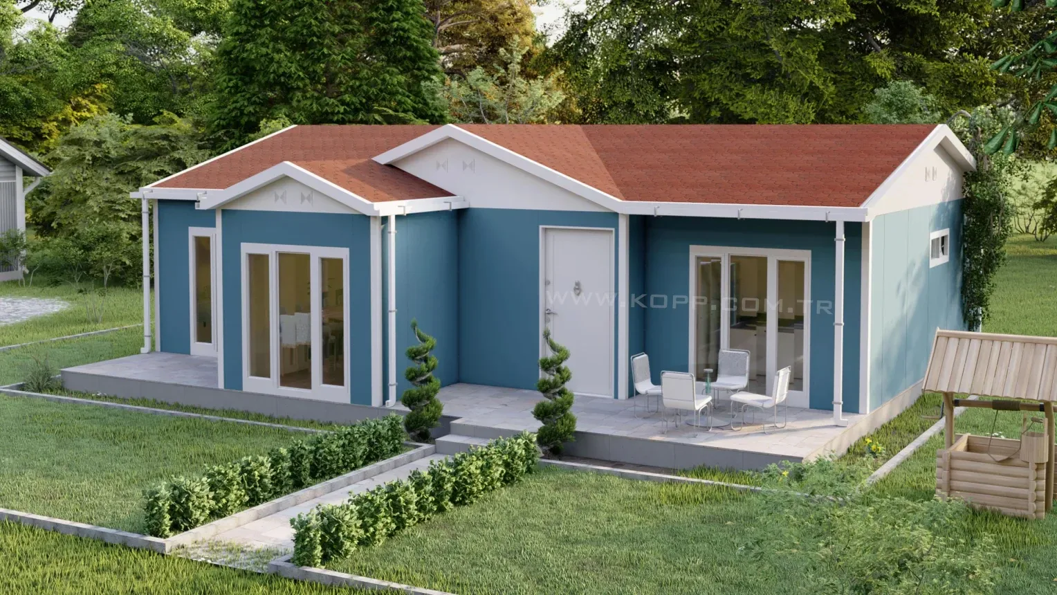 111 m² 3+1 Tek Katlı Prefabrik Ev