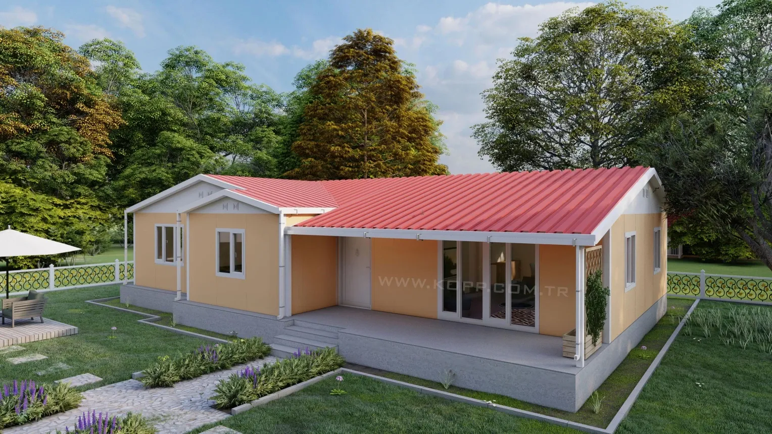 144 m² 3+1 Ebeveyn Banyolu Tek Katlı Prefabrik Ev
