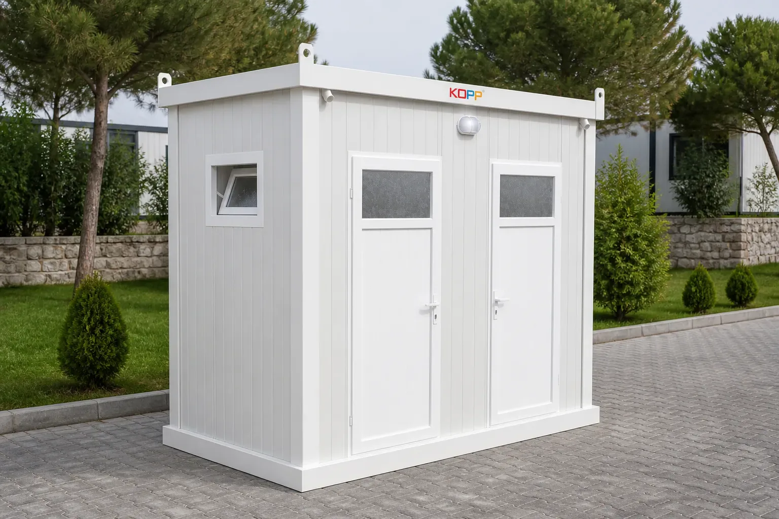 1,60 × 2,60 m Çift Bölmeli Alafranga WC Kabini