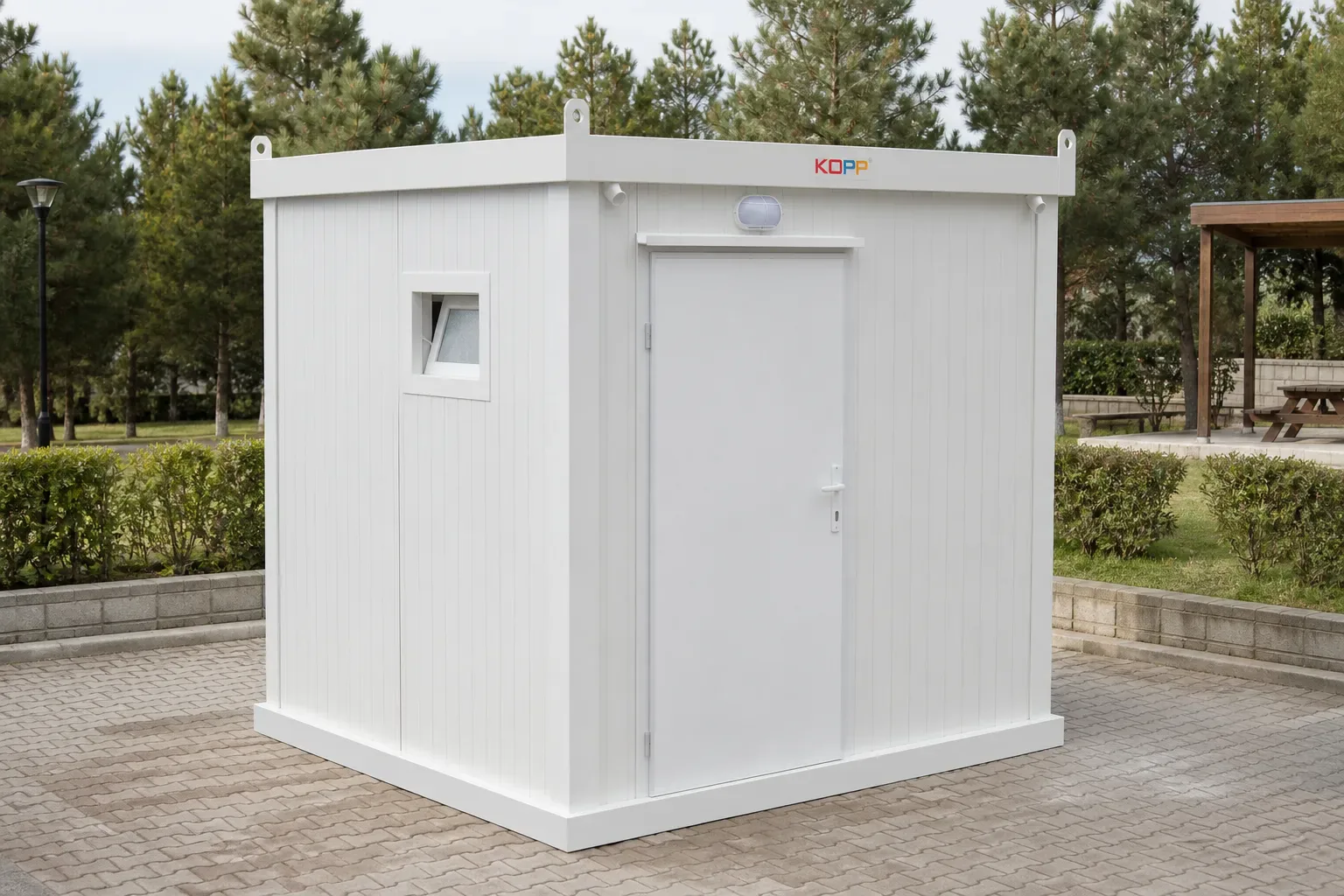 2,60 × 2,60 m Ortak Lavabolu İki Bölmeli Alaturka WC Kabini
