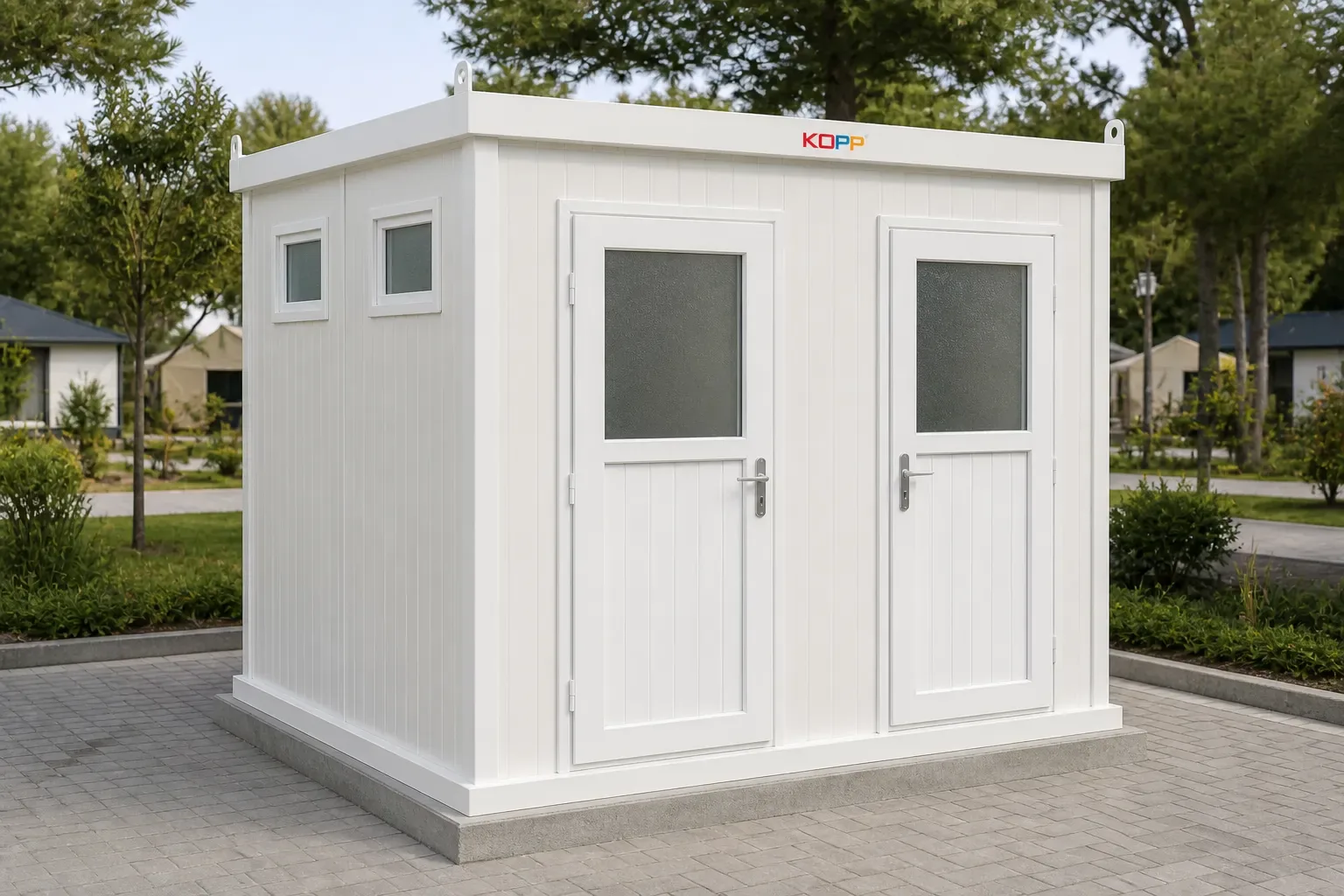3,10 × 3,10 m Dört Bölmeli Alaturka WC Kabini