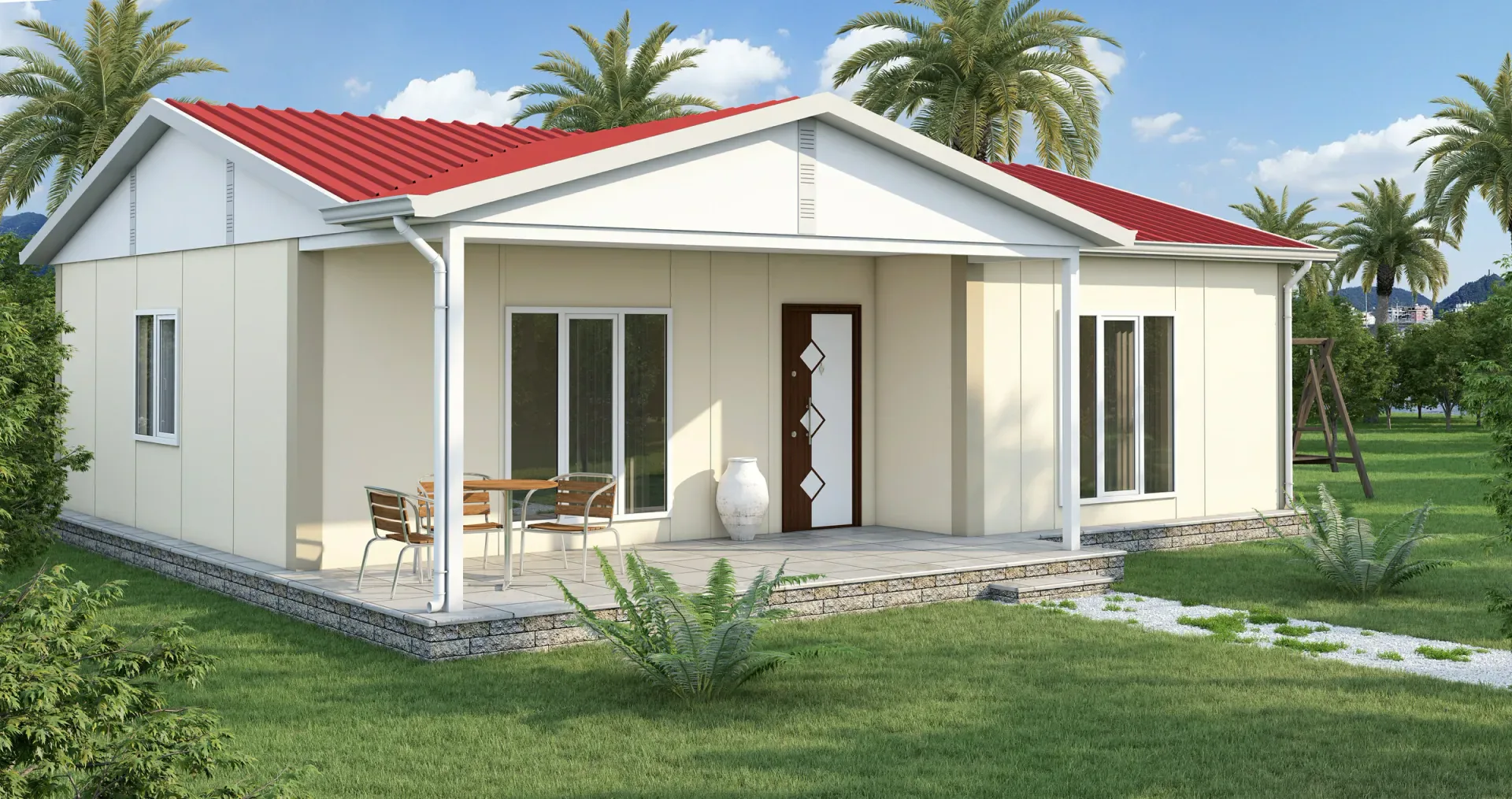 84 m² 2+1 Ayrı Mutfaklı Tek Katlı Prefabrik Ev