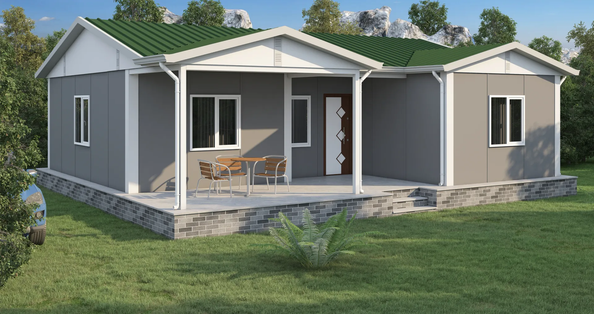 88 m² 2+1 Ayrı Mutfaklı Tek Katlı Prefabrik Ev