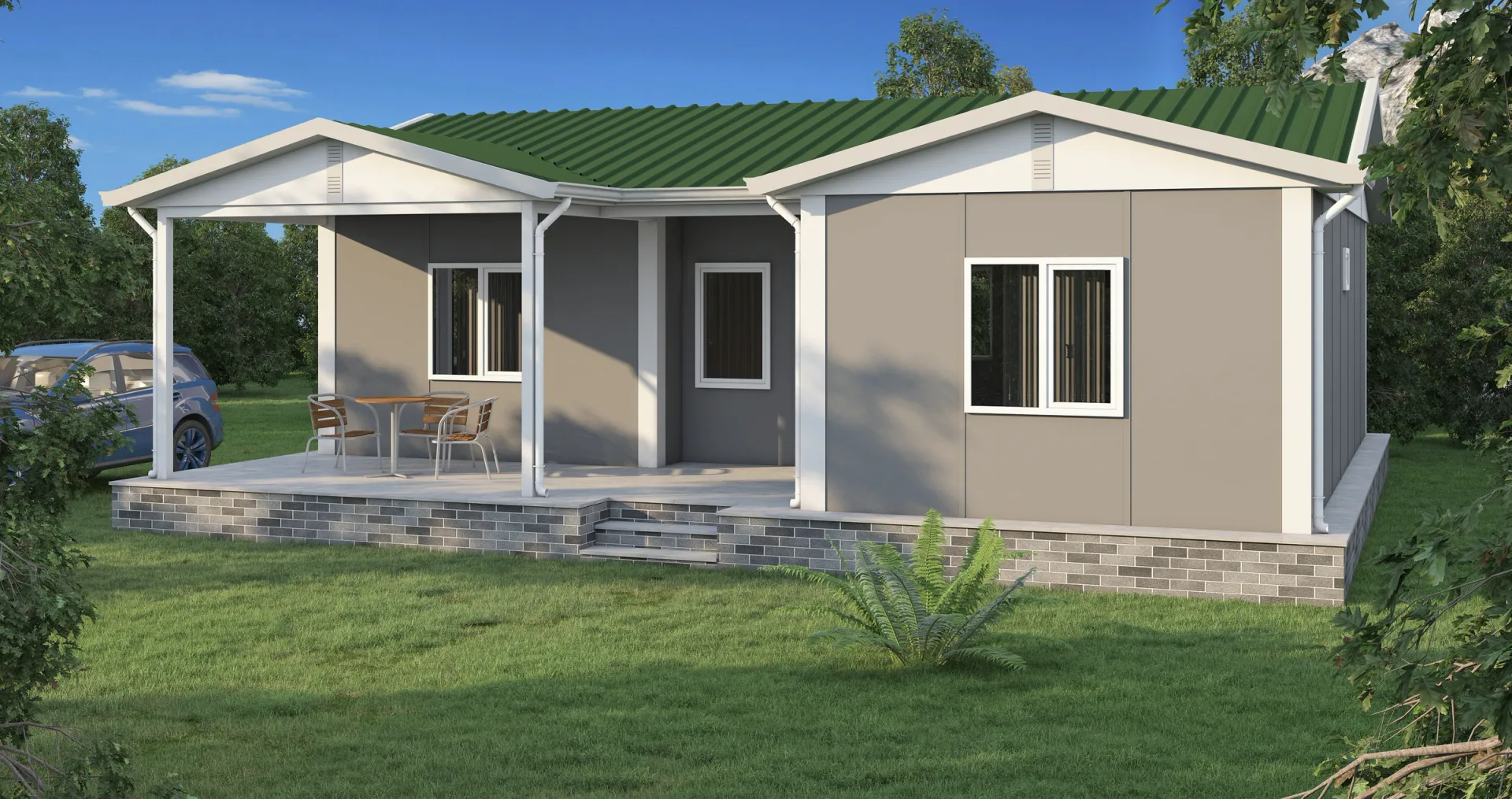 88 m² 2+1 Ayrı Mutfaklı Tek Katlı Prefabrik Ev görseli 2