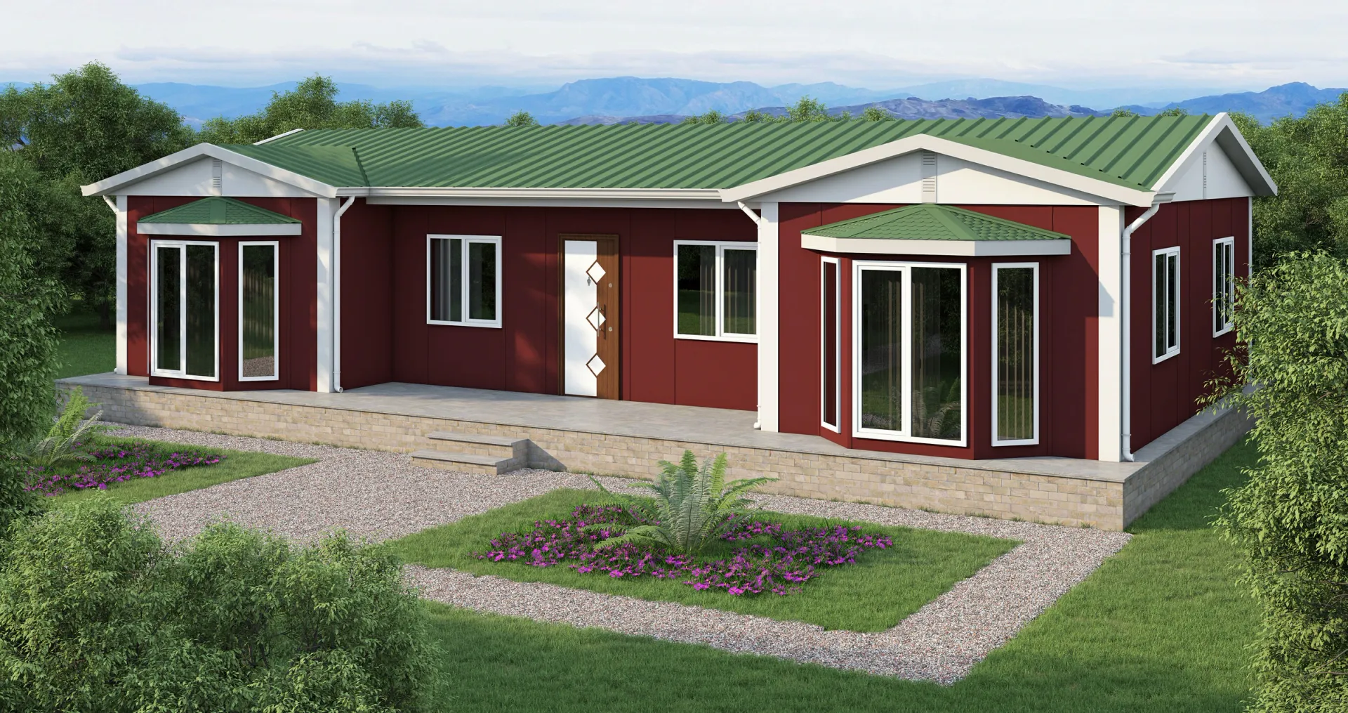 98 m² 3+1 Ayrı Mutfaklı Tek Katlı Prefabrik Ev