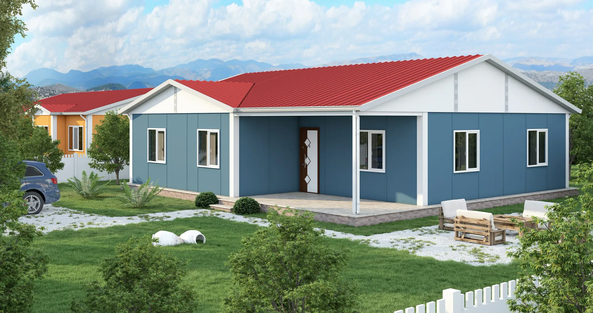 117 m² 3+1 Ayrı Mutfaklı Tek Katlı Prefabrik Ev